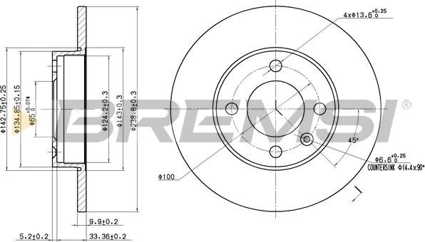 Bremsi CD6042S - Kočioni disk www.molydon.hr