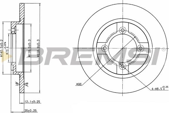 Bremsi CD6064S - Kočioni disk www.molydon.hr