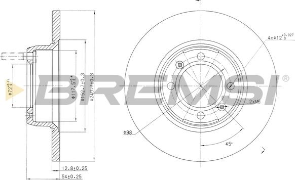 Bremsi CD6088S - Kočioni disk www.molydon.hr