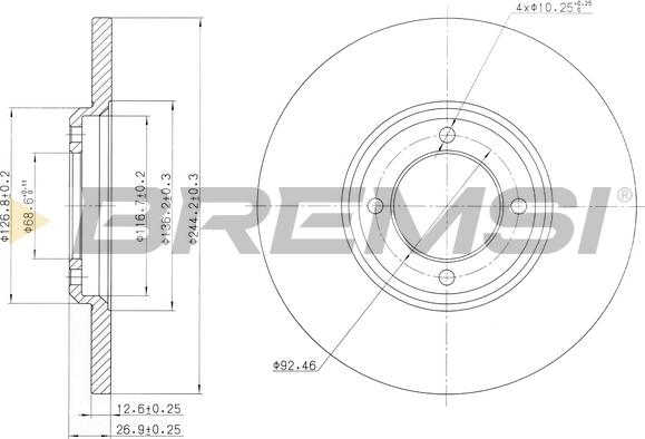 Bremsi CD6023S - Kočioni disk www.molydon.hr