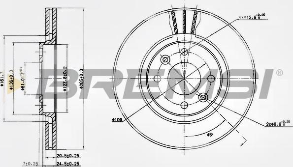 Bremsi CD6199V - Kočioni disk www.molydon.hr