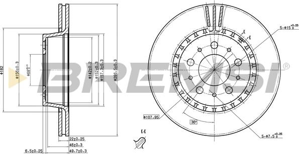 Bremsi CD6194V - Kočioni disk www.molydon.hr