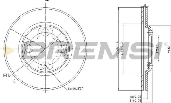 Bremsi CD6195S - Kočioni disk www.molydon.hr