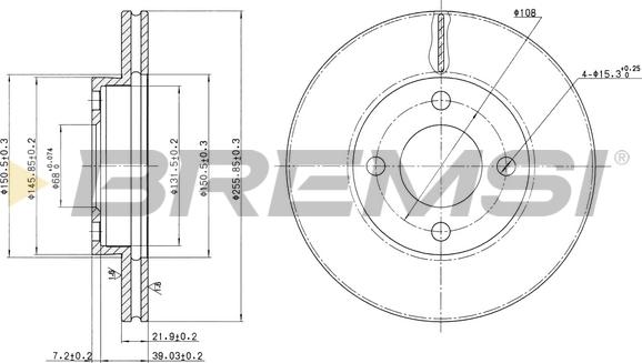 Bremsi CD6193V - Kočioni disk www.molydon.hr