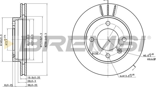 Bremsi CD6145V - Kočioni disk www.molydon.hr