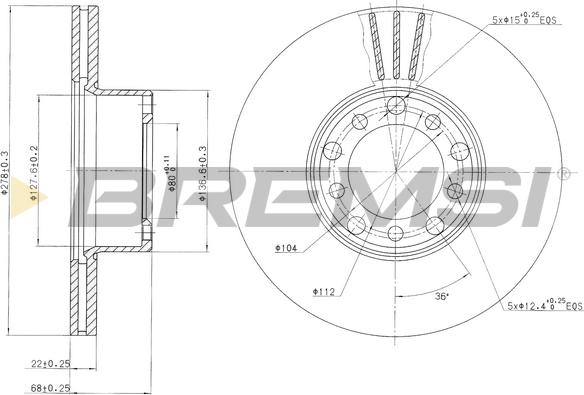 Bremsi CD6143V - Kočioni disk www.molydon.hr