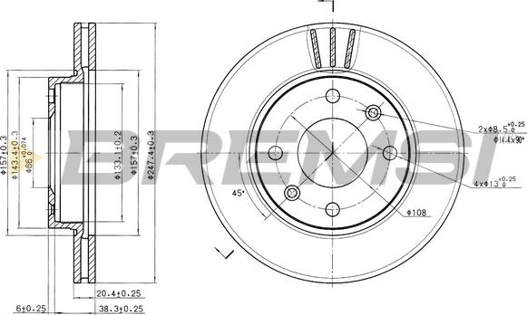 Bremsi CD6154V - Kočioni disk www.molydon.hr