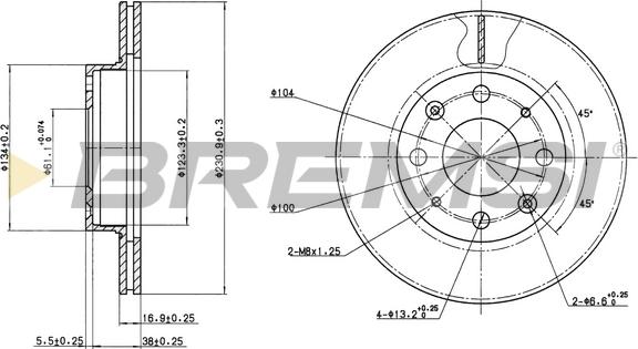 Bremsi CD6152V - Kočioni disk www.molydon.hr