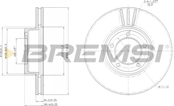 Bremsi CD6164V - Kočioni disk www.molydon.hr