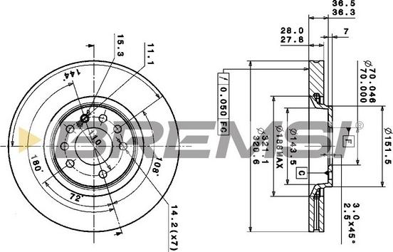 Bremsi CD6104S - Kočioni disk www.molydon.hr