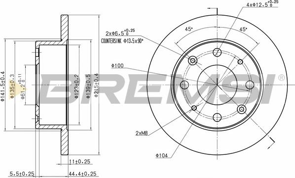 Bremsi CD6106S - Kočioni disk www.molydon.hr