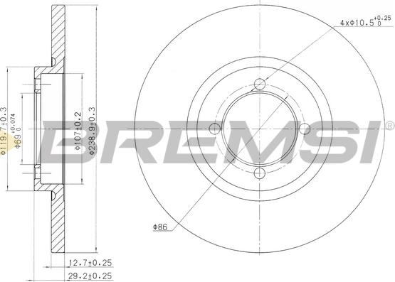 Bremsi CD6115S - Kočioni disk www.molydon.hr