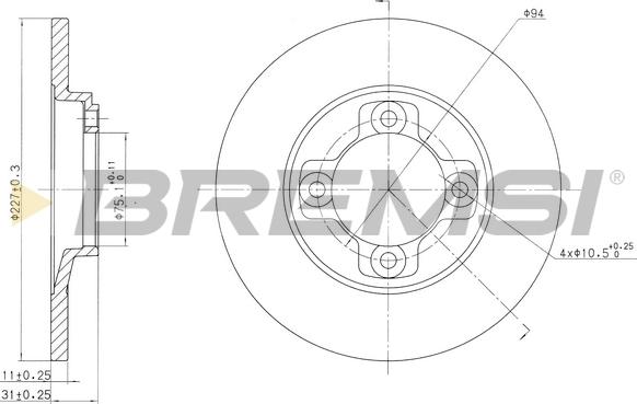 Bremsi CD6113S - Kočioni disk www.molydon.hr