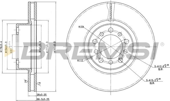 Bremsi CD6185V - Kočioni disk www.molydon.hr