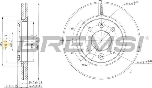 Bremsi CD6186V - Kočioni disk www.molydon.hr