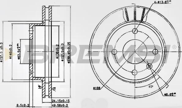 Bremsi CD6183V - Kočioni disk www.molydon.hr