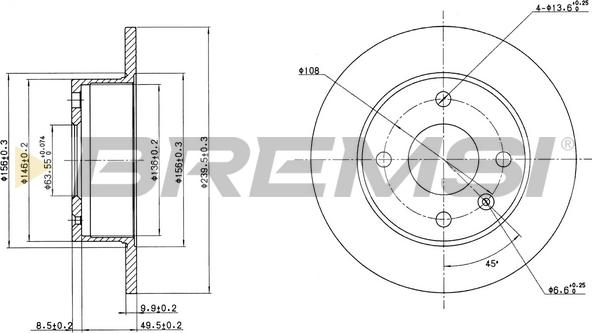 Bremsi CD6135S - Kočioni disk www.molydon.hr