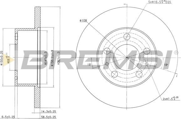 Bremsi CD6136S - Kočioni disk www.molydon.hr