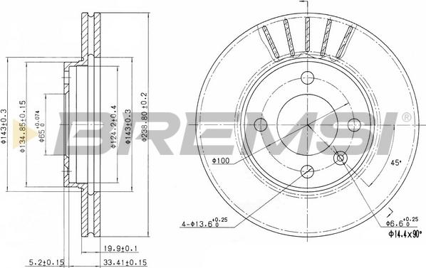 Bremsi CD6175V - Kočioni disk www.molydon.hr