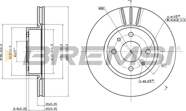 Bremsi CD6176V - Kočioni disk www.molydon.hr