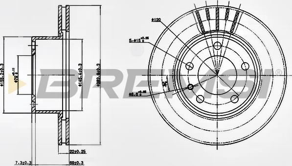 Bremsi CD6173V - Kočioni disk www.molydon.hr