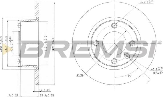 Bremsi CD6840S - Kočioni disk www.molydon.hr