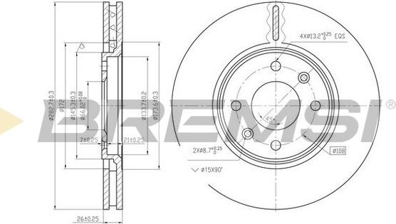 Bremsi CD6841V - Kočioni disk www.molydon.hr