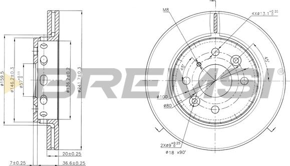 Bremsi CD6854V - Kočioni disk www.molydon.hr