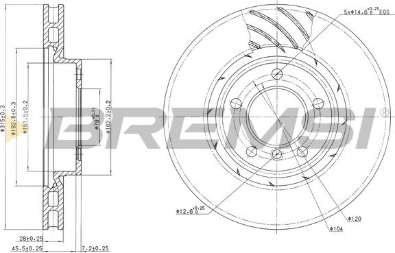 Bremsi CD6804V - Kočioni disk www.molydon.hr