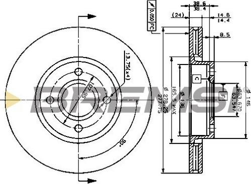 Bremsi CD6801V - Kočioni disk www.molydon.hr