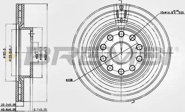 Bremsi CD6803V - Kočioni disk www.molydon.hr