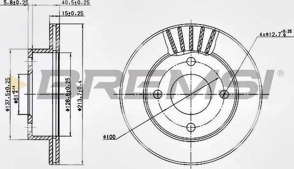 Bremsi CD6807V - Kočioni disk www.molydon.hr