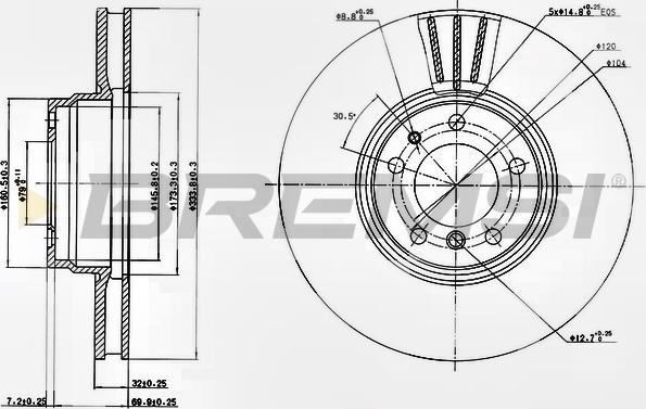 Bremsi CD6832V - Kočioni disk www.molydon.hr