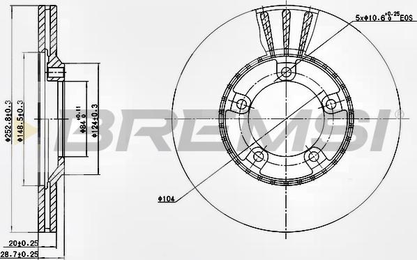 Bremsi CD6826V - Kočioni disk www.molydon.hr