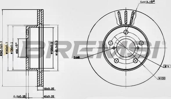 Bremsi CD6876V - Kočioni disk www.molydon.hr