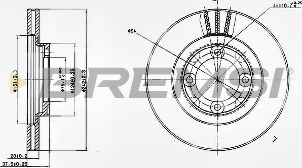 Bremsi CD6394V - Kočioni disk www.molydon.hr