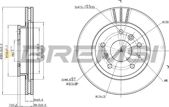 Bremsi CD6395V - Kočioni disk www.molydon.hr