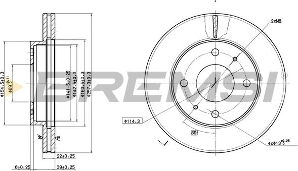 Bremsi CD6390V - Kočioni disk www.molydon.hr