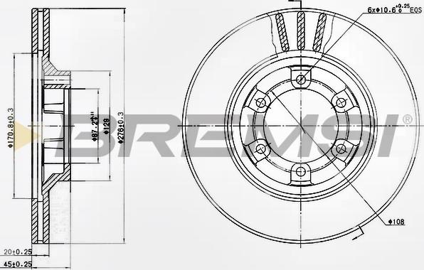 Bremsi CD6345V - Kočioni disk www.molydon.hr