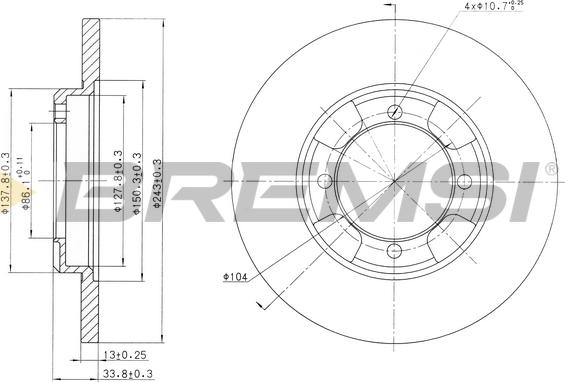 Bremsi CD6343S - Kočioni disk www.molydon.hr