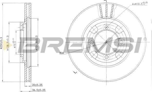 Bremsi CD6342V - Kočioni disk www.molydon.hr