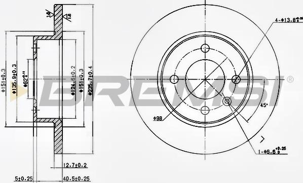 Bremsi CD6359S - Kočioni disk www.molydon.hr