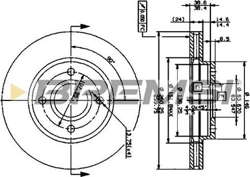 Bremsi CD6364V - Kočioni disk www.molydon.hr