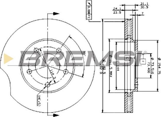 Bremsi CD6366V - Kočioni disk www.molydon.hr