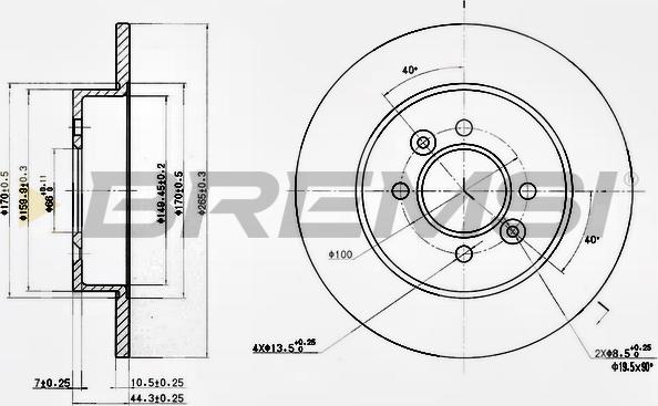 Bremsi CD6362S - Kočioni disk www.molydon.hr