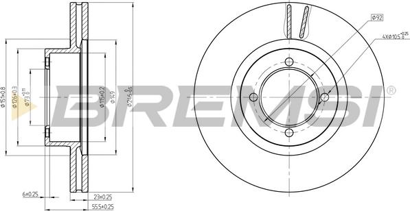 Bremsi CD6305V - Kočioni disk www.molydon.hr