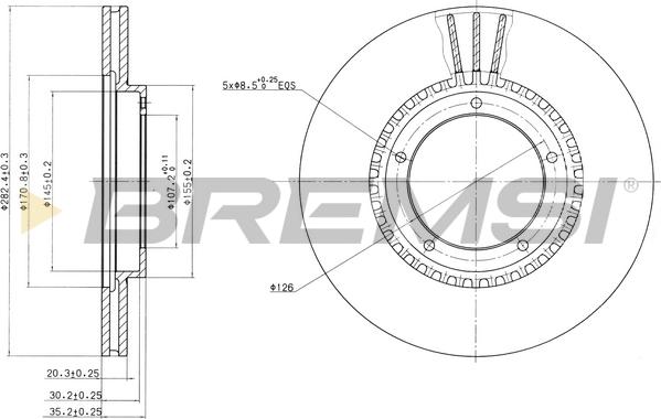 Bremsi CD6312V - Kočioni disk www.molydon.hr