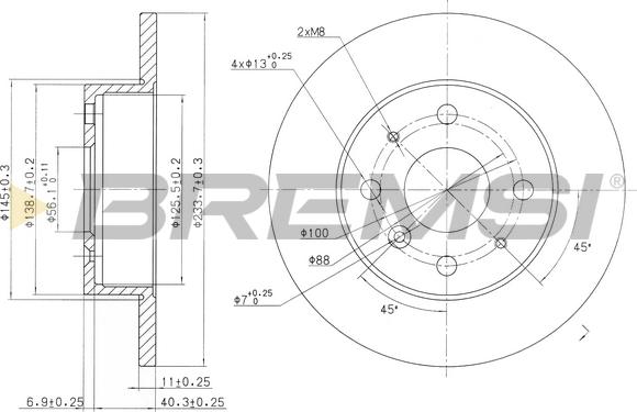 Bremsi CD6386S - Kočioni disk www.molydon.hr