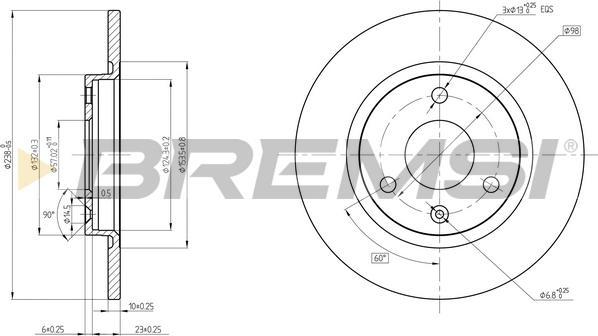 Bremsi CD6335S - Kočioni disk www.molydon.hr