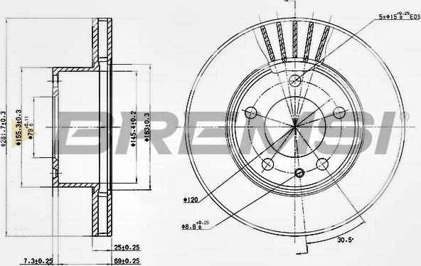 Bremsi CD6325V - Kočioni disk www.molydon.hr